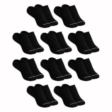 Imagem de Kit com 10 Pares de Meias Mash 0M0.02D - Pretas, Preto, 34/38