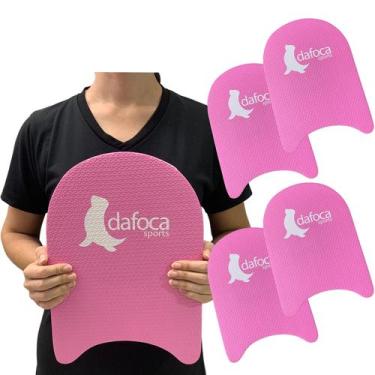 Imagem de Kit 4 Pranchas Natação Infantil Aprendizado DF1081 34cm Rosa Dafoca Sp