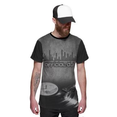 Imagem de Camisa Dj official Vinil Toca Disco Cinza - Di Nuevo, Preto, XXG