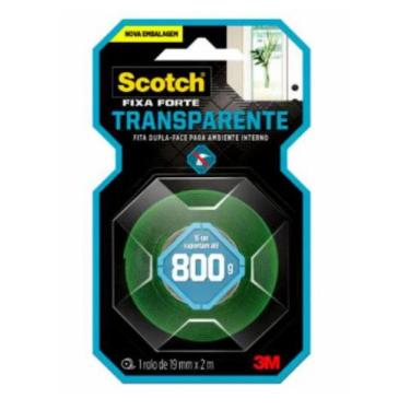 Imagem de Fita Dupla Face 19mmx2mt Verde Fixa Forte 3M