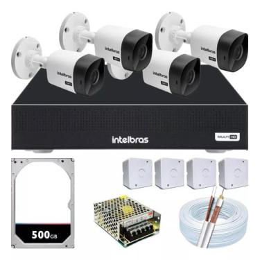 Imagem de Kit definição total intelbras completo full hd com 4 canais e 4 câmera