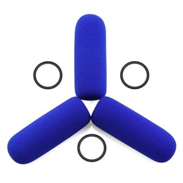 Imagem de LEFXMOPHY Capa para microfone David Clark M7A, M-4 / M-7 / H10 / H20 /DC PRO-X2 / PRO-2 / DC ONE-X ENC fone de ouvido aviação protetor de para-brisa de substituição, pacote com 3 filtros pop azul