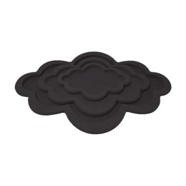 Imagem de Trio de Bandeja Pmg Nuvem Festa Decoração Madeira Mdf Pintado - ATACAD