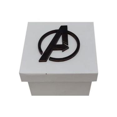 Imagem de Caixa Tampa Sapato com Aplique Av 8x8x6 Mdf Madeira Branca - ATACADÃO 