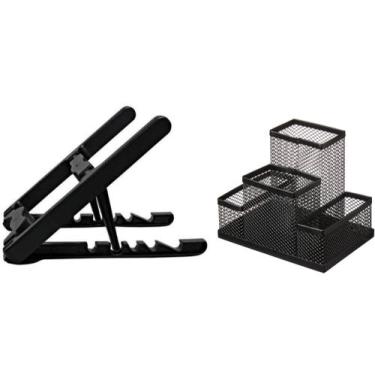 Imagem de Suporte P/ Notebook + Organizador De Mesa Aramado 4 Partes - MULTI E M