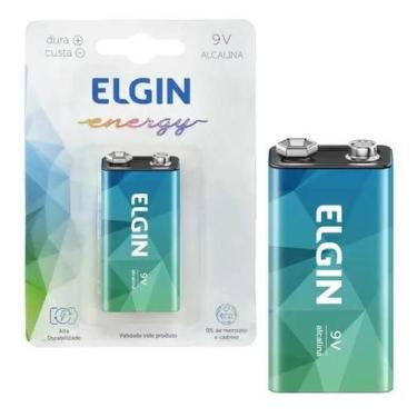 Imagem de 3 Pilha Bateria 9v Alcalina Elgin 3 Cartela com 1