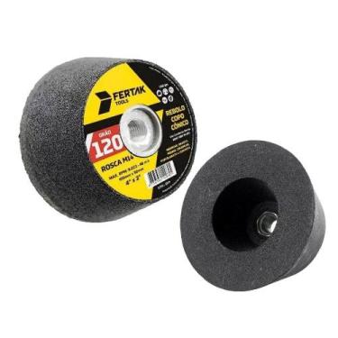 Imagem de Rebolo Copo Cônico 100 x 50 mm Grão 120 M14 Fertak