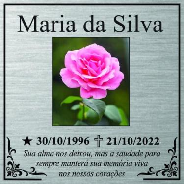 Imagem de Placa Túmulo Em ACM 30x30cm Colorida - MJS