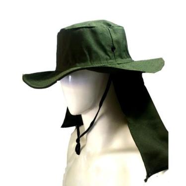 Imagem de Chapéu Australiano com Proteção De Nuca - Suporte Gpf, UN, Verde, Musg