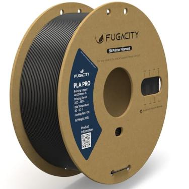 Imagem de Fugacity Filamento PLA 1,75 mm, filamento de impressora 3D preto carretel de 1 kg (N.W 1.0 kg), precisão dimensional +/- 0,02 mm, efeito de impressão aprimorado para a maioria das impressoras 3D FDM