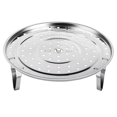 Imagem de Ace Select Steam Tray Round 22cm Steamer Rack with Removable Legs - Stainless Steel Chinese Steaming Rack for Instant Pot Pressure Cooker - Instant Pot Accessories Multi-functional Steamer Basket