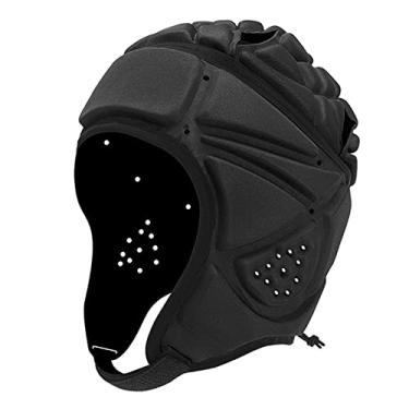 Imagem de Capacete infantil de rugby macio, capacete infantil de futebol americano com bandeira, boné alto para futebol, protetor de cabeça para futebol americano com bandeira