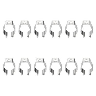Imagem de Ｂｅｓｇａ 12x T8 Clips Suporte Suporte LED Tubo Fluorescente, Substituição Fácil de Instalar Suporte de Lâmpada Suporte de Lâmpada para Festivais Escritório, aÇo
