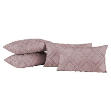 Imagem de Kit 04 Almofadas Cheias Aveline 60cm x 30cm - Rose - Bia Enxovais