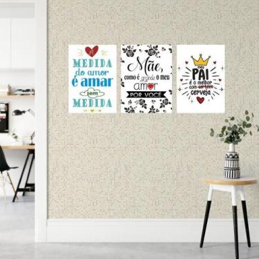 Imagem de Kit 3 Placas Decorativas Frases 05 MDF 3mm 18x26 - Brothers Mineiros D