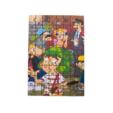 Imagem de Quebra-Cabeça Jogo Infantil Chaves 64 Peças MDF 18x26 - Brothers Minei