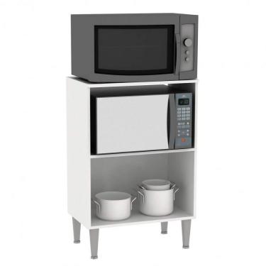 Imagem de Armário Multiuso para Forno e Microondas 2 Portas Siena Móveis Branco