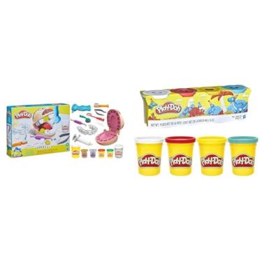 Imagem de Kit Play-Doh Dentista + 4 Potes Massinha