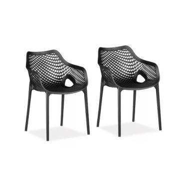Imagem de Kit 2 Cadeira Suits com Braço Conforto, Design e Resistência - ECOMHOM