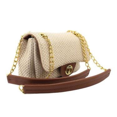 Imagem de Bolsa de Palha Clutch Festas Casamento Passeio Bolsinha Pequena - Tala