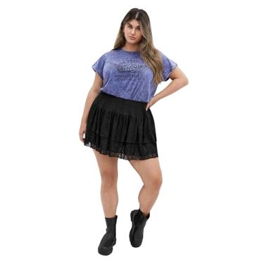 Imagem de City Chic Saia feminina plus size - Layla, Preto, 52