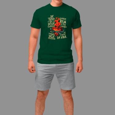 Imagem de Camisetas Religiosa Moda De Religiosa Confortável Gola Redonda - Rodli