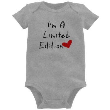 Imagem de Body Bebê I'm A Limited Edition - Foca na Moda, Cinza, M
