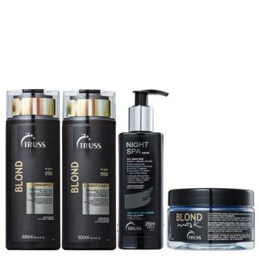 Imagem de Truss Blond Kit Shampoo Condicionador Máscara e Night Spa Serum 250ml