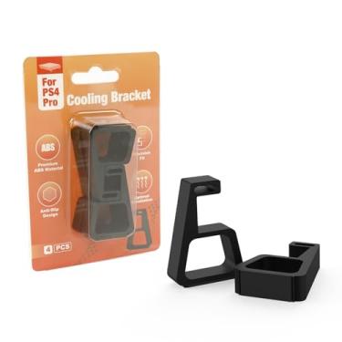 Imagem de BITFUNX 4PCS Cooling Bracket for PS4 Pro Accessories - Updated Design for Secure Fit, Horizontal Vertical Stand for PS4/PS4 Slim/PS4 Pro Game Console