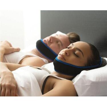 Imagem de Faixa Anti Ronco Cinta Durma Bem Apneia Neoprene Lavável - 2 Pontas - 