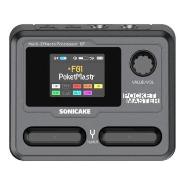 Imagem de SONICAKE Pocket Master - Pedal De Efeitos Múltiplos Portátil, Mais De 100 Efeitos De Guitarra/Baixo/Acústicos Integrados, Modelagem De Amplificador, Simulação De Gabinetes Ir, Interface De Áudio Usb