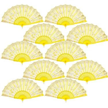 Imagem de QIRMIZI Pacote com 30 ventiladores dobráveis – ventiladores portáteis estilo espanhol, ventiladores de mão a granel para casamento, festa de chá, dança, igreja, apresentação, decoração de casa