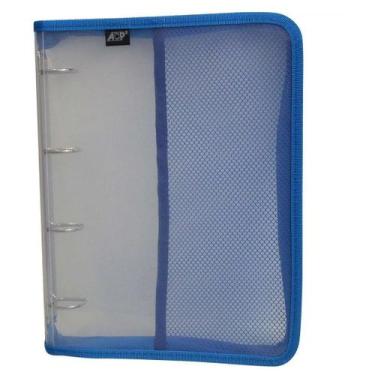 Imagem de Fichário 4 Furos - Pasta Universitária Pvc Azul - Acp