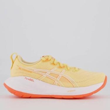 Imagem de Tênis Asics Gel Cumulus 27 Feminino Laranja e Amarelo-Feminino