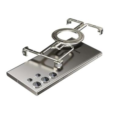 Imagem de HPQWN Para Galaxy S24 Ultra Metal Frame Holder Phone Case Frameless Shockproof Bumper Cover (Para Galaxy S24 Ultra/Titanium)