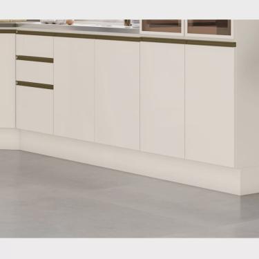 Imagem de Rodapé Para Balcão 220cm 100% mdf com Acessórios Aurora