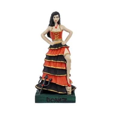 Imagem de Escultura Pomba Gira Dona Sete 15 cm Crânio Resina - Lua Mística - 100