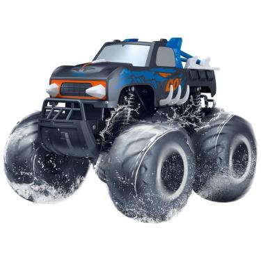 Imagem de Monstro Truck Pickup 116 à Prova d`Água - Carro RC Anfíbio Controle Remoto - Todoterreno 4WD para Crianças de 4 a 12 Anos,Threeking
