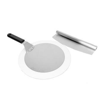 Imagem de Kit Pizzas Broiler 2 - Pedra Refratária, Cortador e Espátula