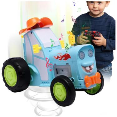 Imagem de Mini Carro de Controle Remoto LYYCLFQ Dinossauro Saltador com LED e Som, Brinquedo Infa...