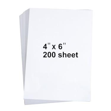 Imagem de 200 folhas de cartolina branca de 10 x 15 cm, folhas de cartolina pesada em branco para convite, cartões comemorativos para impressão, capa de 34 kg, 200 g/m²/branco