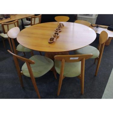 Imagem de Sala de Jantar Redonda 6 Cadeiras 1,35m Piemonte Requinte