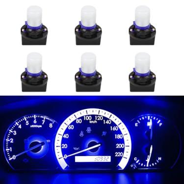 Imagem de Hovom 6 peças T10 lâmpada LED para carro, 12 V 194 W5 W lâmpada de cluster de instrumento de carro, substituição de lâmpada automotiva super brilhante para painel de painel de painel indicador de luz