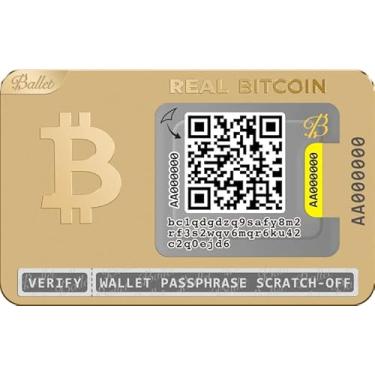 Imagem de Ballet Carteira cripto banhada a ouro – o cartão de armazenamento frio criptográfico mais fácil – carteira de hardware com multimoedas seguras e suporte NFT (BTC Gold)
