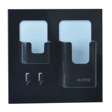 Imagem de Bright Life Prateleira de Cabeceira Quarto Dormitório Organizador Armazenamento - Use como Criada-Cama de Estudante para Organizar Fones de Ouvido, Controles, Vidros, Celulares (Tipo Vertical/Preto)