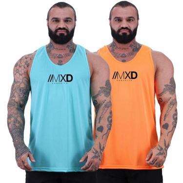 Imagem de Kit 2 Regatas Cavada Mxd Conceito Dry 100% Poliéster Furinho Cor:;Tamanho:G;Gênero:Masculino-Masculino