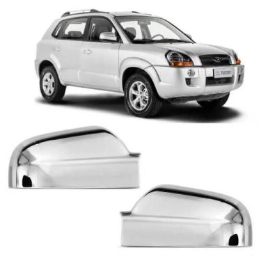 Imagem de Jogo Aplique Capa Cromada Retrovisor Hyundai Tucson 2007 - Shekparts