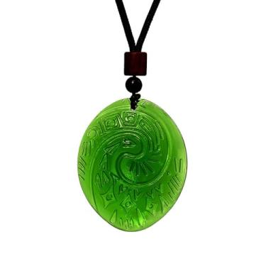 Imagem de EXCELLANYARD Colar de coração de pedra verde para mulheres, acessórios de fantasia com pingente de coração da deusa, presentes de Natal, ideias para cosplay, Halloween, dia dos namorados, aniversário