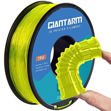 Imagem de GIANTARM Filamento TPU grama, amarelo, 1,75 mm de consumo flexível e macio para impressora 3D 95A 1kg carretel (1 kg), precisão dimensional +/- 0,05 mm