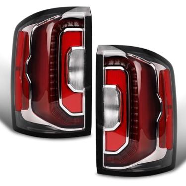 Imagem de KNSPEC Luzes traseiras LED compatíveis com GMC Sierra 1500 2016 2017 2018 conjuntos de luzes traseiras (16-18 Sierra1500 1 par)